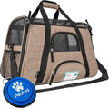 PetAmi Airline Approved Pet Carrier for Cat, Soft Sided Dog Carrier for Small Dog, Cat Travel Supplies Accessories for Indoor Cat, Ventilated Pet Carrying Bag Medium Kitten Puppy, Large Heather Taupe