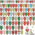 100 Pcs Christmas Dog Bandanas Bulk 3 Sizes Dog Washable Bandana Adjustable Washable Xmas Scarf for Christmas Holiday Small Medium Large Pet Supplies