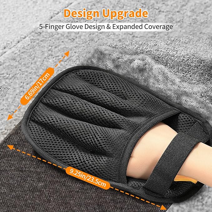 Pet Hair Removal Tool for Cats & Dogs, 2025 New Upgraded Electrostatic Gloves for Pet Hair, Reusable Pet Hair Remover Tool for Couch, Furniture, Carpet, Curtain & Car Seat (Blue)