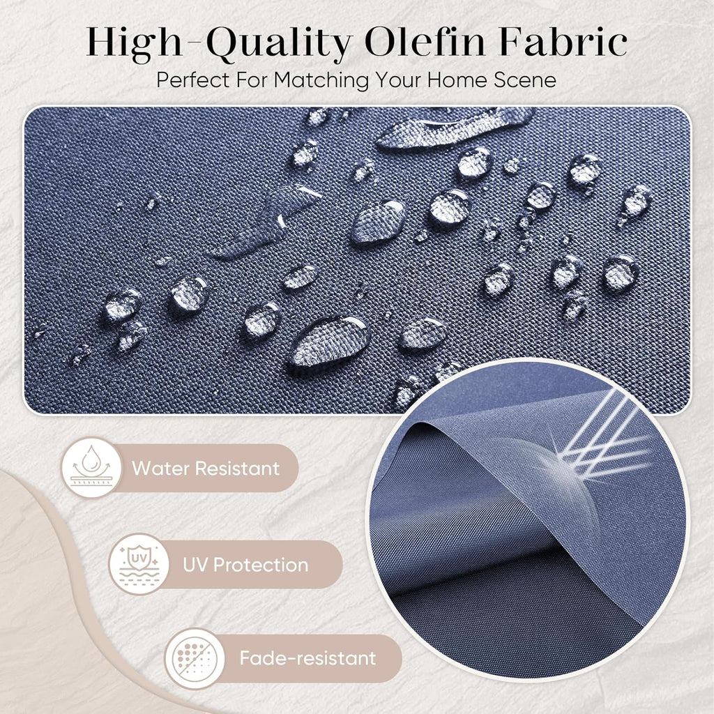 Luxury Outdoor Seat Cushion Set-24 x 24 x 6 Inch Outdoor Chair Cushions Set of 2 with Water Resistant & Removable Cover Outdoor Cushions for Patio Furniture Chair Sofa Couch