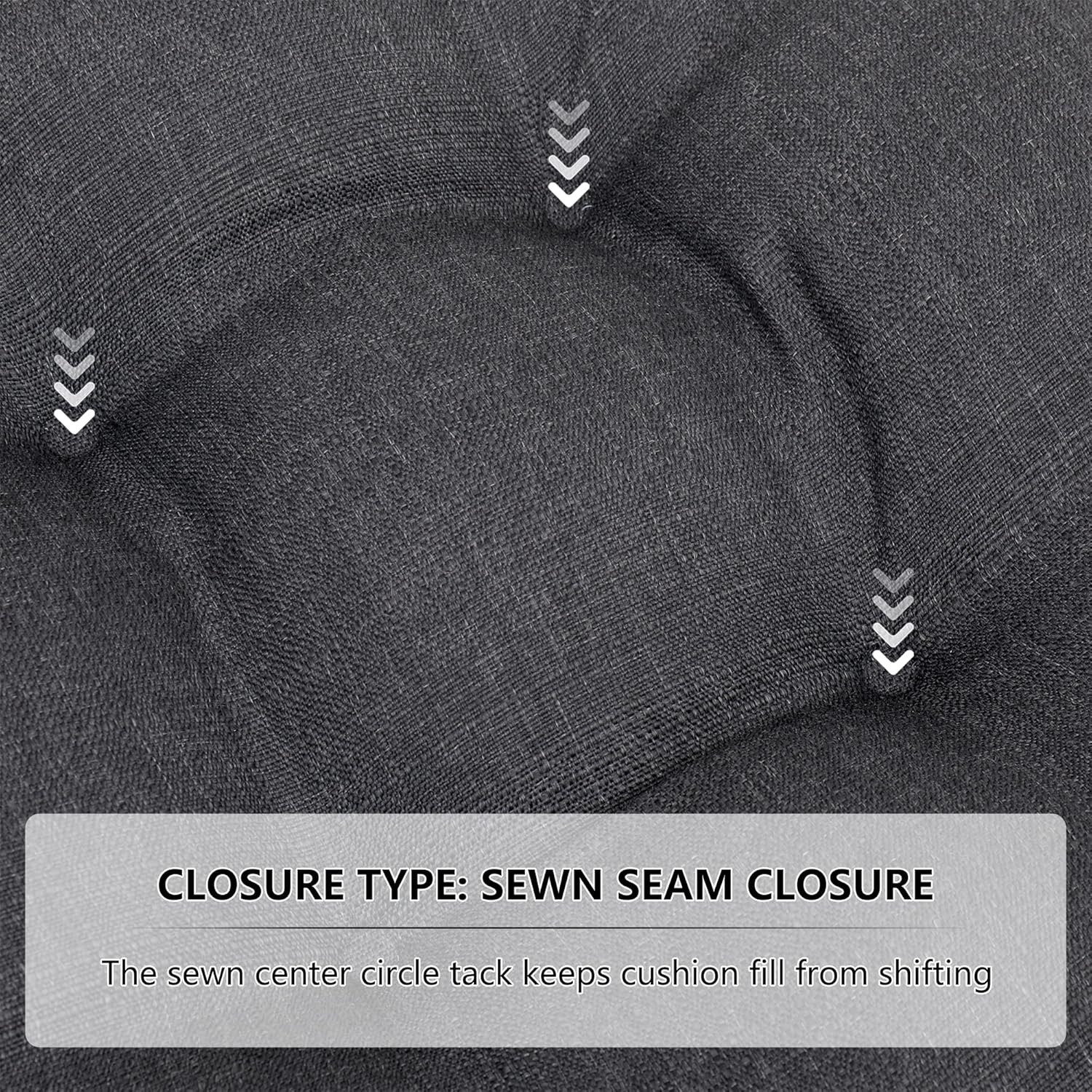 RACE LEAF 4 Pack Patio Chair Cushions 19x19 Inch, Thickened Waterproof Cushions with Stain Resistant Cover and Non-Slip Ties for Patio Furniture (Gray)