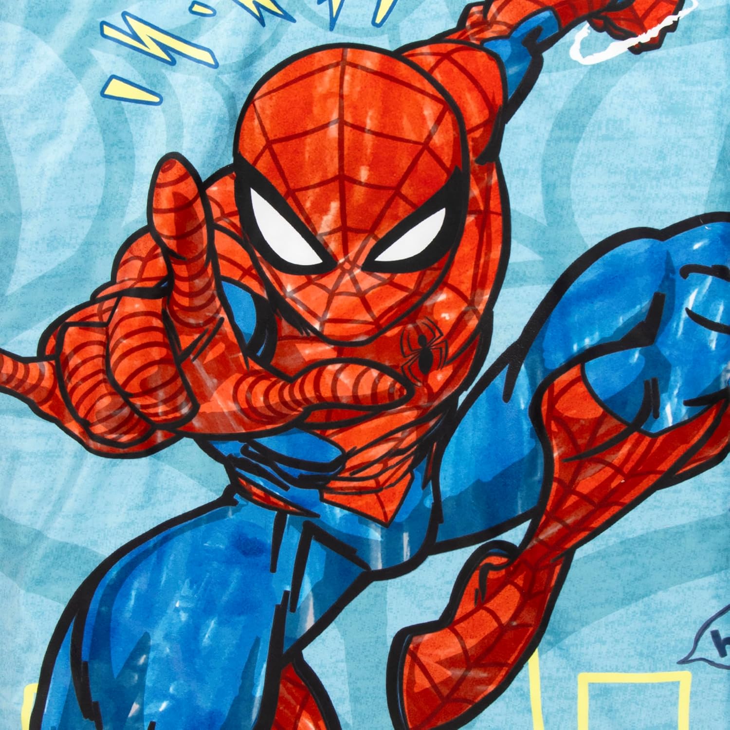 Jay Franco Kids Slumber Bag and Pillow - 54 x 27 Inch Comfy Indoor Sleeping Bag for School and Sleepovers, 2 Piece Set, Blue - Spiderman