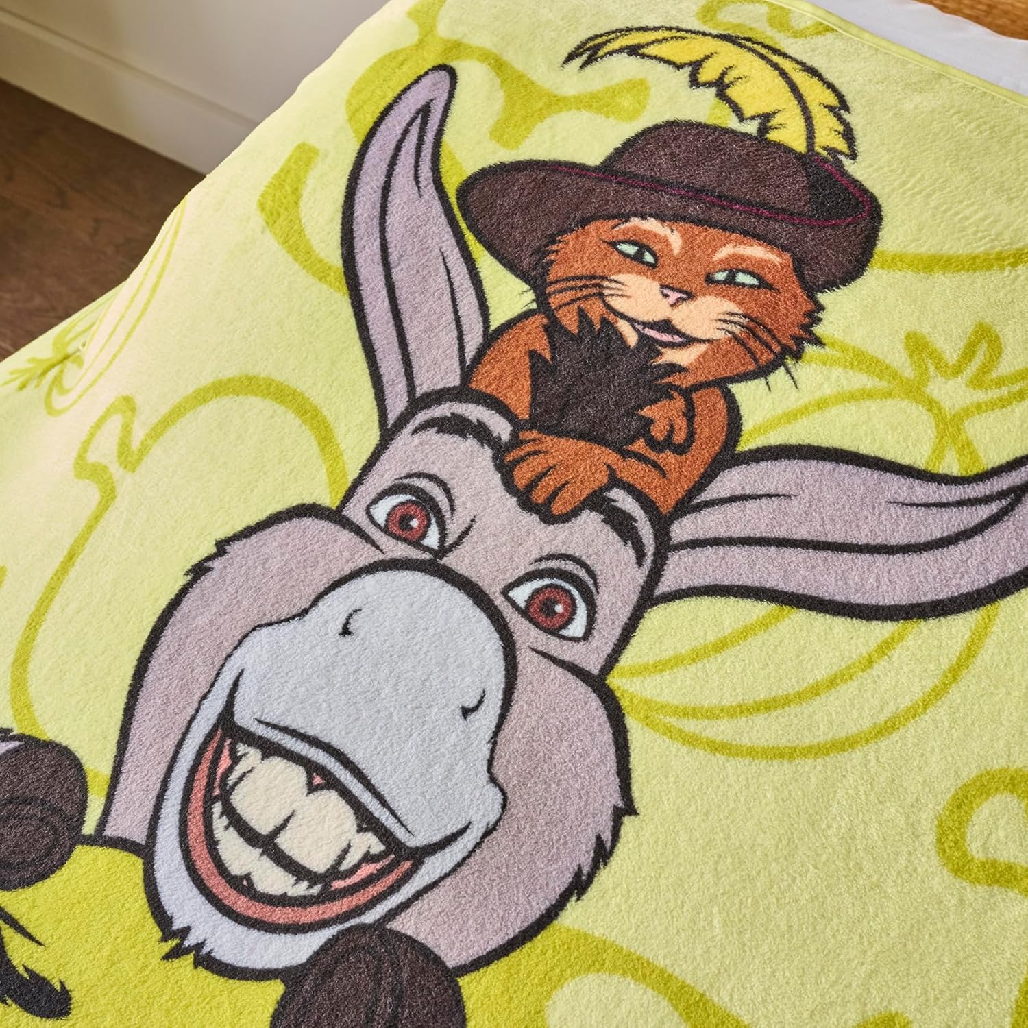 ZippySack Twin Bed Zip-Up Bedding – Super Soft Fleece Fitted Blanket with Side Pocket & Durable Zipper – Easy Bed-Making for Kids (Shrek)