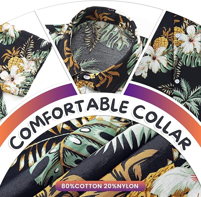 Hawaii Dog Shirt, Pet Summer T-Shirts Dog Style Floral Breathable Cool Clothes Hawaiian Shirts for Small Dogs and Cats Owner and Pet Shirts are Sold Separately