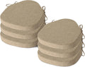 AddGrace Chair Cushions for Dining Chairs Set of 6 Windsor Kitchen Chair Cushions with Removable Textured Cover and Non Slip Bottom Indoor Chair Pads with Ties and Foam (16.5x15.5 Inches Beige)