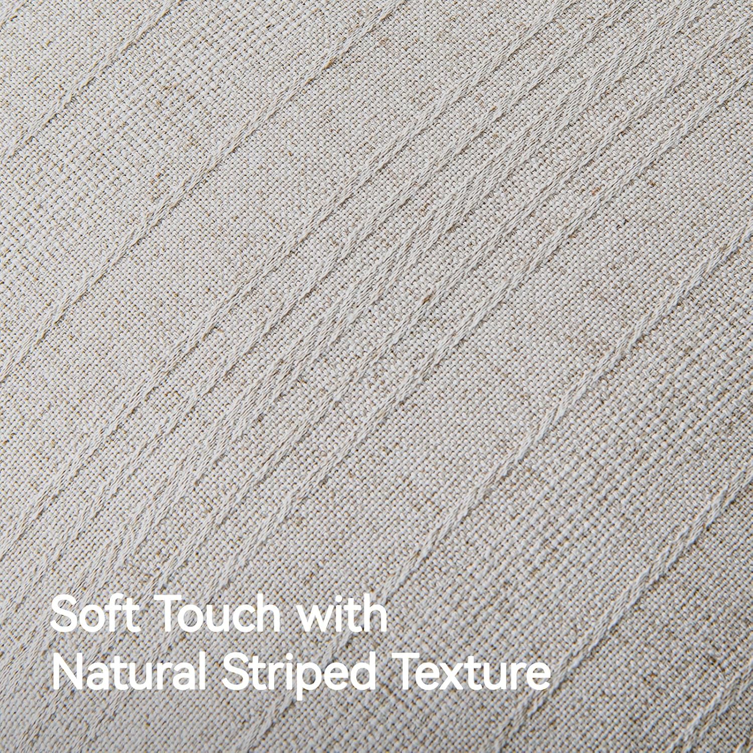 a moment Linen Pillow Covers Set of 2,Boho Farmhouse Throw Pillowcases Neutral Textured Decorative Covers for Couch Sofa Bed, Soft Linen Blend Accent Case Cushion Home Decor 20"x12"Beige Grey