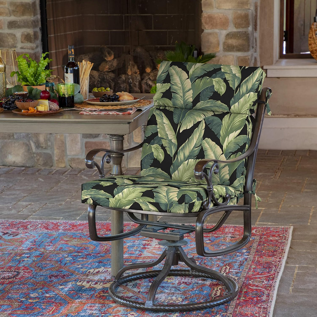 Arden Outdoor Chair Cushion, 21 x 20, Rain-Proof, Fade Resistant 21 x 20, Onyx Cebu