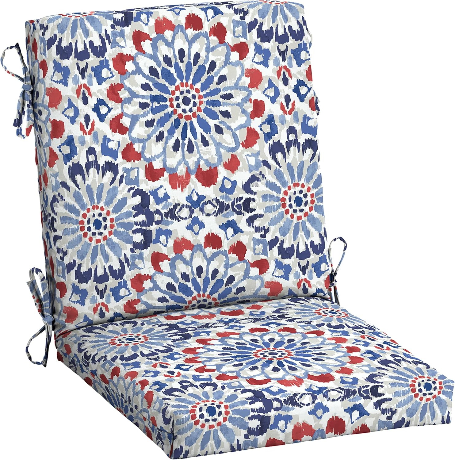 Arden Outdoor Midback Chair Cushion, 18 x 16.5, Clark Blue