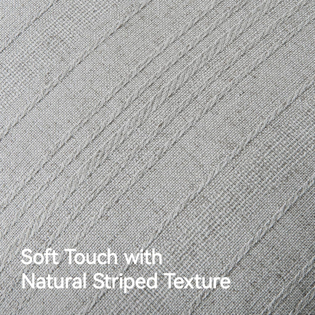 a moment Linen Pillow Covers Set of 2,Boho Farmhouse Throw Pillowcases Neutral Textured Decorative Covers for Couch Sofa, Soft Linen Blend Accent Case Cushion Living Room Home Decor 26"x26"Light Grey