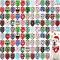 Newwiee 100 Pcs Christmas Dog Bandanas Bulk for Dogs Triangle Bibs Scarf Holiday Xmas Soft Breathable Dog Christmas Scarf Accessories for Large Dog Puppy Cat