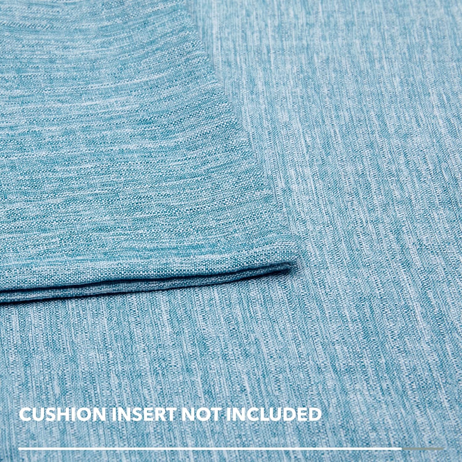 Deconovo Decorative Throw Pillow Covers - Set of 4 Soft Linen Cushion Covers, 18x18 Inch, Green & Machine Washable Pillowcases for Sofa, Bedroom, Living Room Décor, Coral Green,COVERS ONLY, No Inserts