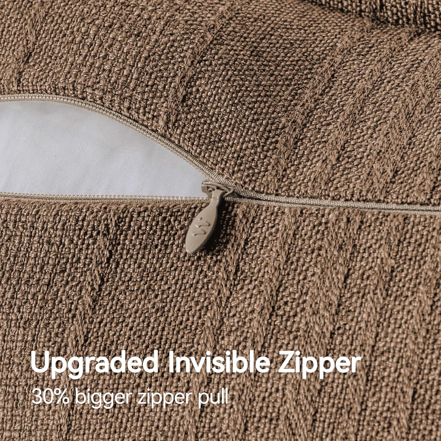 a moment Linen Pillow Covers Set of 2,Boho Farmhouse Throw Pillowcases Neutral Textured Decorative Covers for Couch Sofa,Soft Linen Blend Accent Case Cushion Living Room Home Decor 20"x20"Hazel