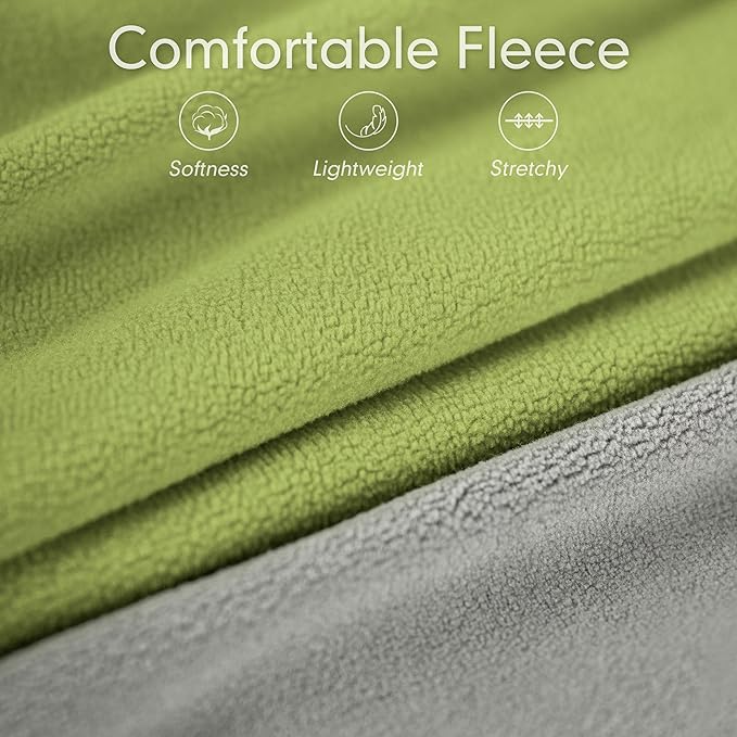 cyeollo 2 Pack Dog Sweater Fleece Vest Dog Sweatshirt Reflective Lightweight Clothes for Small Dogs Boy Girl Pet Apparel Grass Green, Grey, S