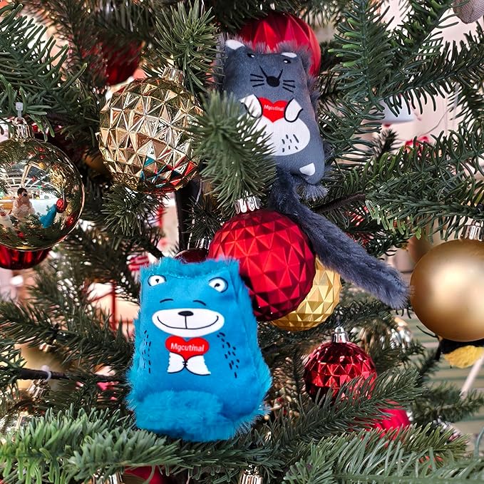 Cat Toys Catnip Toys Soft Plush Mouse Catmint Interactive Cat Kicker Toys with Crinkle Sound for Indoor Kitten Cats (8Mixed Colors)