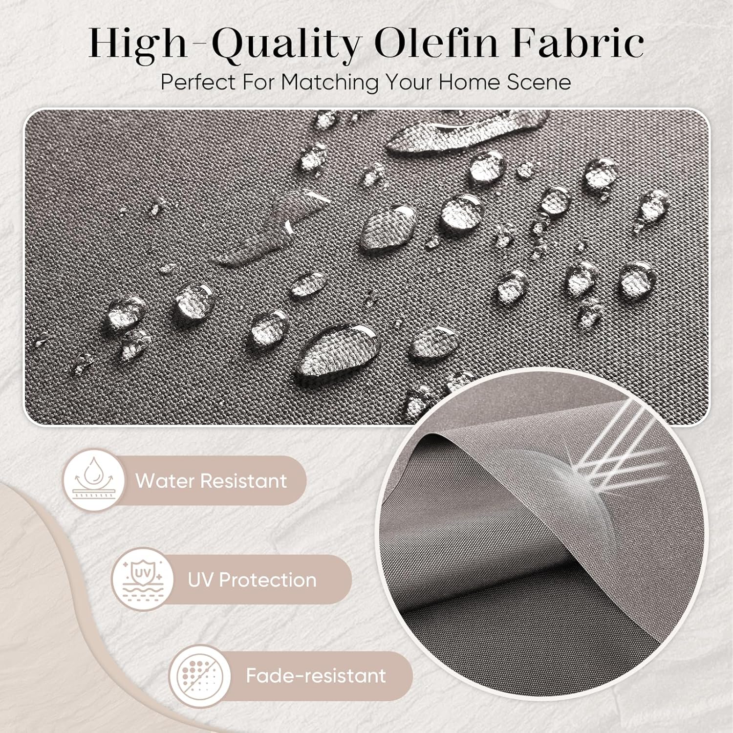 Luxury Outdoor Seat Cushion Set-22 x 24 x 6 Inch Outdoor Chair Cushions with Water Resistant & Removable Cover Outdoor Cushions for Patio Furniture Chair Sofa Couch