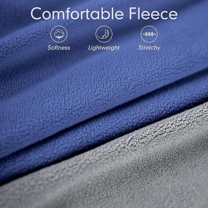 cyeollo 2 Pack Dog Sweater Fleece Vest Pullover Sweatshirt Reflective Lightweight Dog Clothes for Large Dogs Boy Girl Pet Apparel Navy, Grey, XXXL