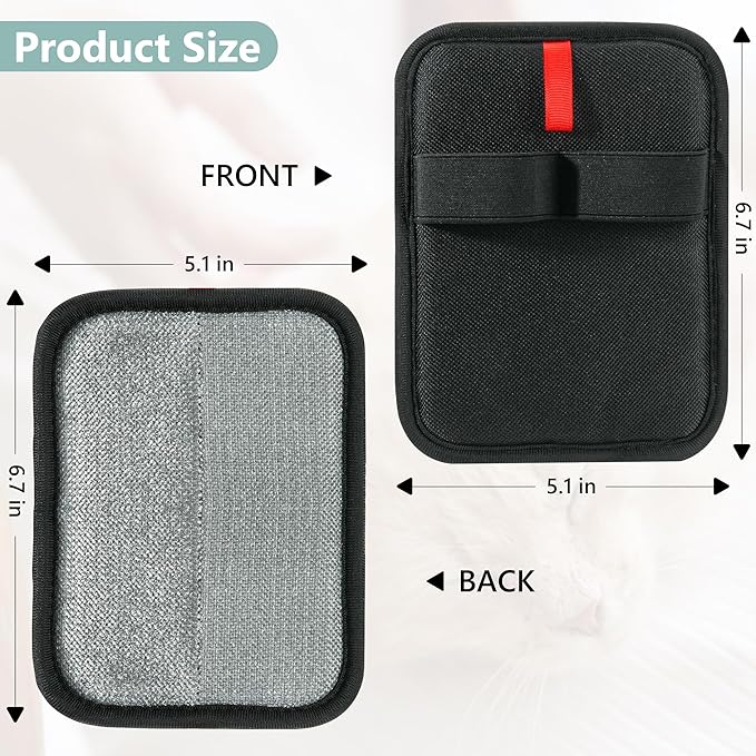 Pet Hair Removal Glove - Reusable Electrostatic Dog/Cat Hair Remover Mitt & Pet Grooming Gloves for Couch, Carpet, Furniture - Upgraded Electrostatic Dog Tool (2 PCS)