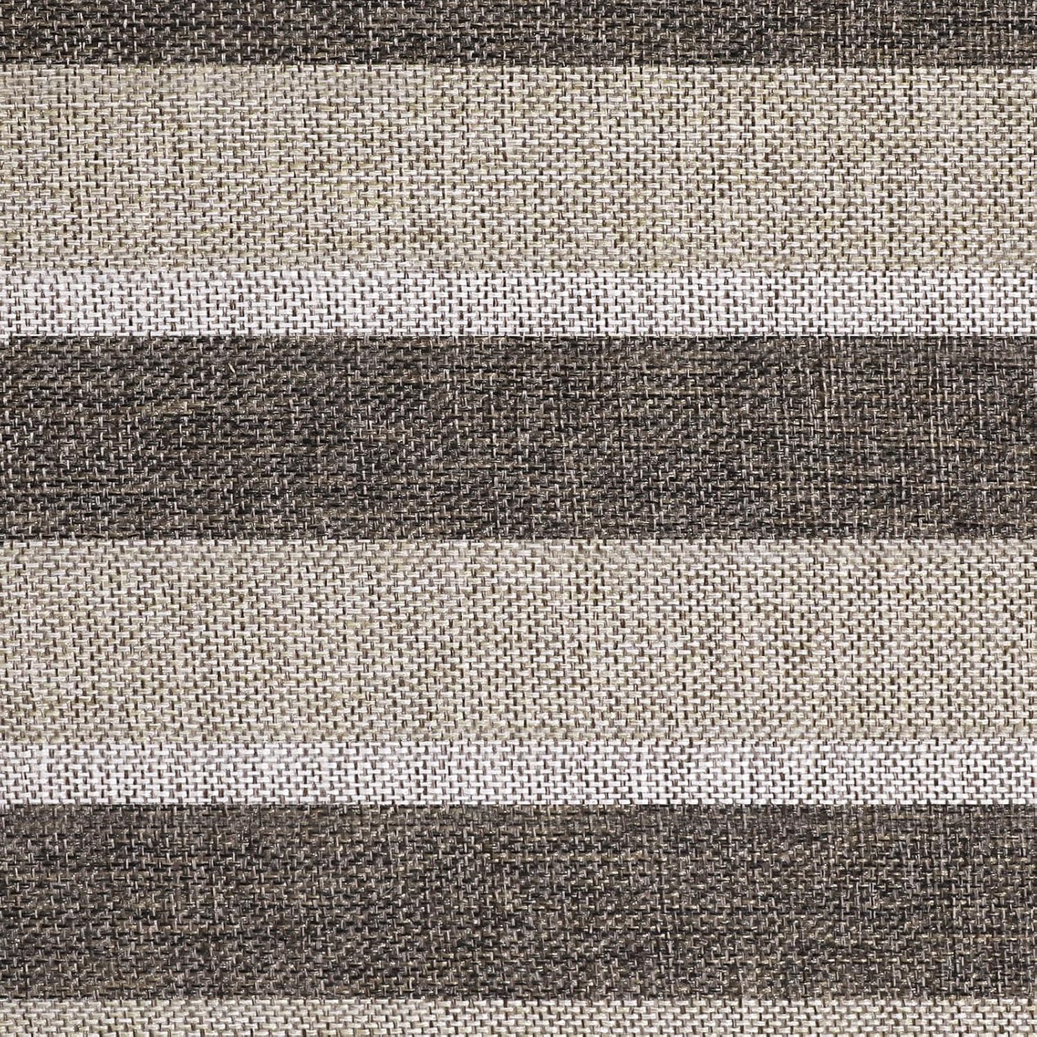 AAAAAcessories D-Shaped Chair Cushions, 2" Thick Dining Chair Pads with Ties and Removable, Machine-Washable Cover, 17" x 16", Set of 4, Boldstripes Chocolate/Beige