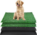 Dog Grass Pad with Tray, Dog Grass Potty Patch Bathroom Mat, Washable Pee Pad for Puppy Training, Dog Litter Box, Portable Perfect Indoor Outdoor Use, 2 Reusable Artificial Turf, 20x25inch