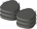 AddGrace Chair Cushions for Dining Chairs Set of 6 Windsor Kitchen Chair Cushions with Removable Textured Cover and Non Slip Bottom Indoor Chair Pads with Ties and Foam (16.5x15.5 Inches Darkgrey)