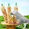 BUCATSTATE 3 Sticks Parakeet Treats Honey Treat Sticks, Natural Bird Treats Vegetable & Grains Flavor Cockatiel Treats, Pet Bird Treat Toy for Parrot Conure Budgie Lovebird