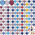 Aliceset 180 Pcs 4th of July Dog Bandanas Bulk Patriotic Dog Bandanas Independence Day Pet Scarf Bibs Soft Triangle Scarf Flag Neckerchief Adjustable Holiday Scarves for Small and Medium Pet