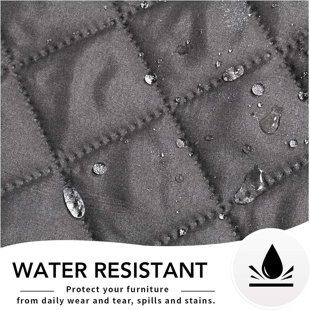 Easy-Going Oversized Recliner Cover Reversible Couch Cover Sofa Cover for Living Room Water Resistant Furniture Protector with Elastic Straps for Pets Dog (Oversized Recliner, Gray/Gray)