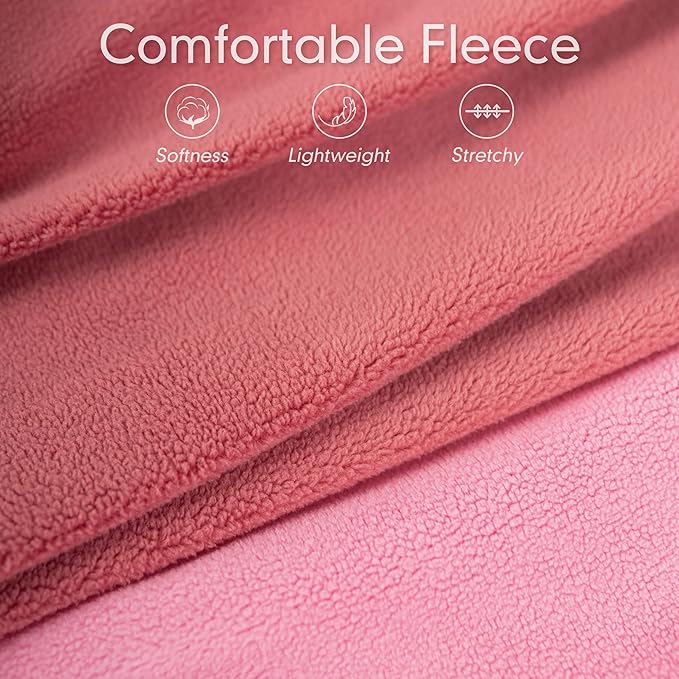 cyeollo 2 Pack Fleece Dog Sweater Vest Dog Sweatshirt Reflective Lightweight Pet Clothes for Medium Large Dogs Girl Pet Apparel Pink, Fuschia, XXL