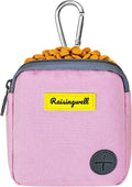 Dog Treat Pouch for Pet Walking and Training with Clicker Poop Bags Small Fanny Zipper Pack Holder for Puppy Snack Dispenser Kit for Leash and Outdoor Use (Pink)