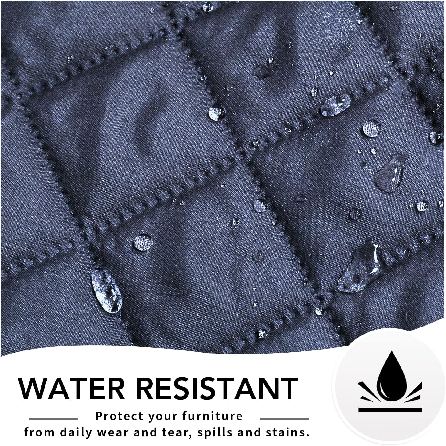 Easy-Going Oversized Recliner Chair Cover Reversible Couch Cover Sofa Cover for Dogs Water Resistant Furniture Protector with Elastic Strap for Pet (Oversized Recliner, Dark Blue/Ivory)