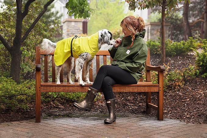 Goldpaw Rainpaw Waterproof Dog Raincoat - Durable Dog Rain Jacket for All Seasons - Easy to Wear, Adjustable, Premium Pet Outerwear - Made in The USA - Machine Washable - Navy - Size 12