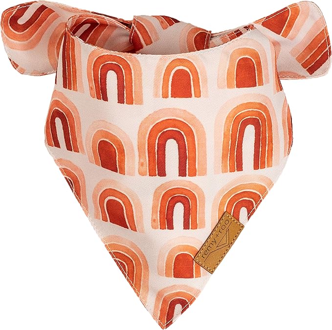 Remy+Roo Small Spring Bandanas - 4 Pack Rubi Set | Premium Durable Adjustable Polyester Fabric | Patented Shape Girl Dog Bandana, Floral Dog Bandana