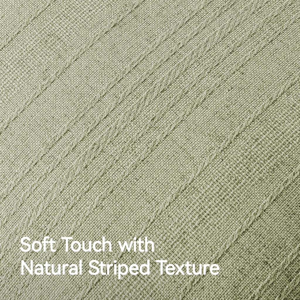 a moment Linen Pillow Covers Set of 2,Boho Farmhouse Throw Pillowcases Neutral Textured Decorative Covers for Couch Sofa,Soft Linen Blend Accent Case Cushion Home Decor 18"x18"Seeding Green