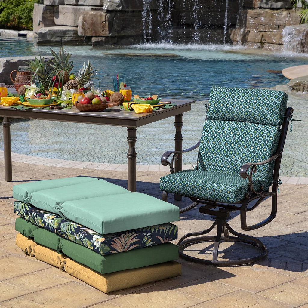 Arden Outdoor Chair Cushion, 21 x 20, Rain-Proof, Fade Resistant 21 x 20, Alana Tile