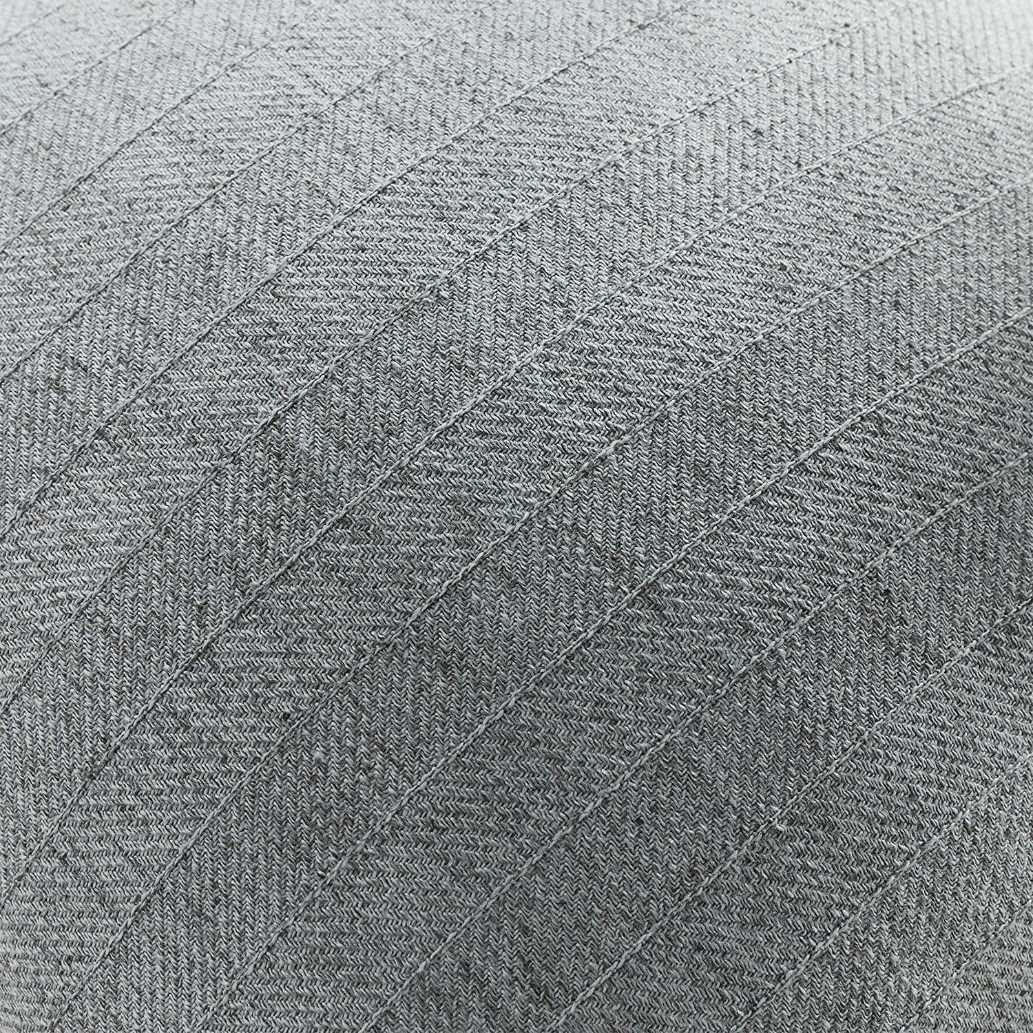 24x24 Linen Pillow Covers Steel Blue Pack of 2 Farmhouse Boho Neutral Accents Striped Textured Square Decorative Throw Pillow Cases for Living Room Couch Bed Home Decor