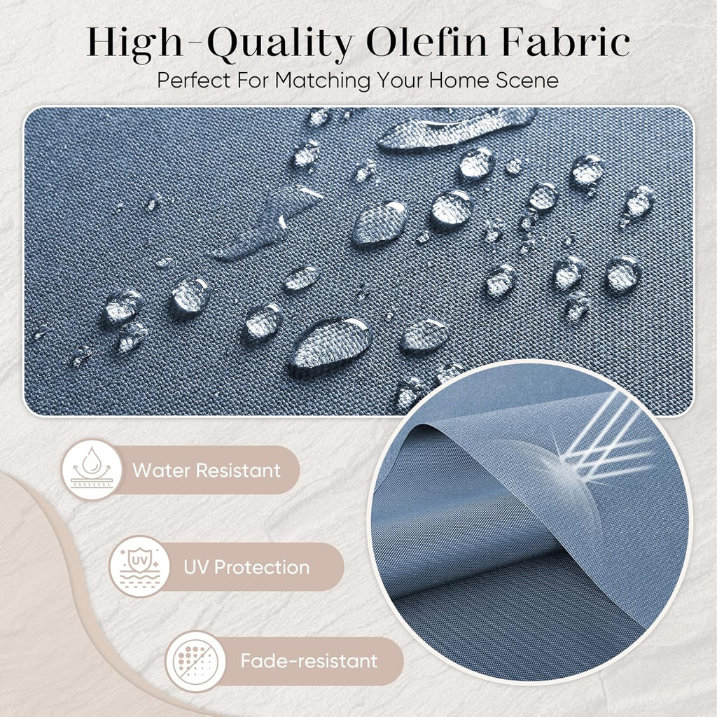 Outdoor Chair Cushions-Patio Chair Cushions Set of 2 with Removable Cover 22 X 25 Inch Outdoor Cushions for Patio Furniture Chair Sofa Couch-Sky Blue