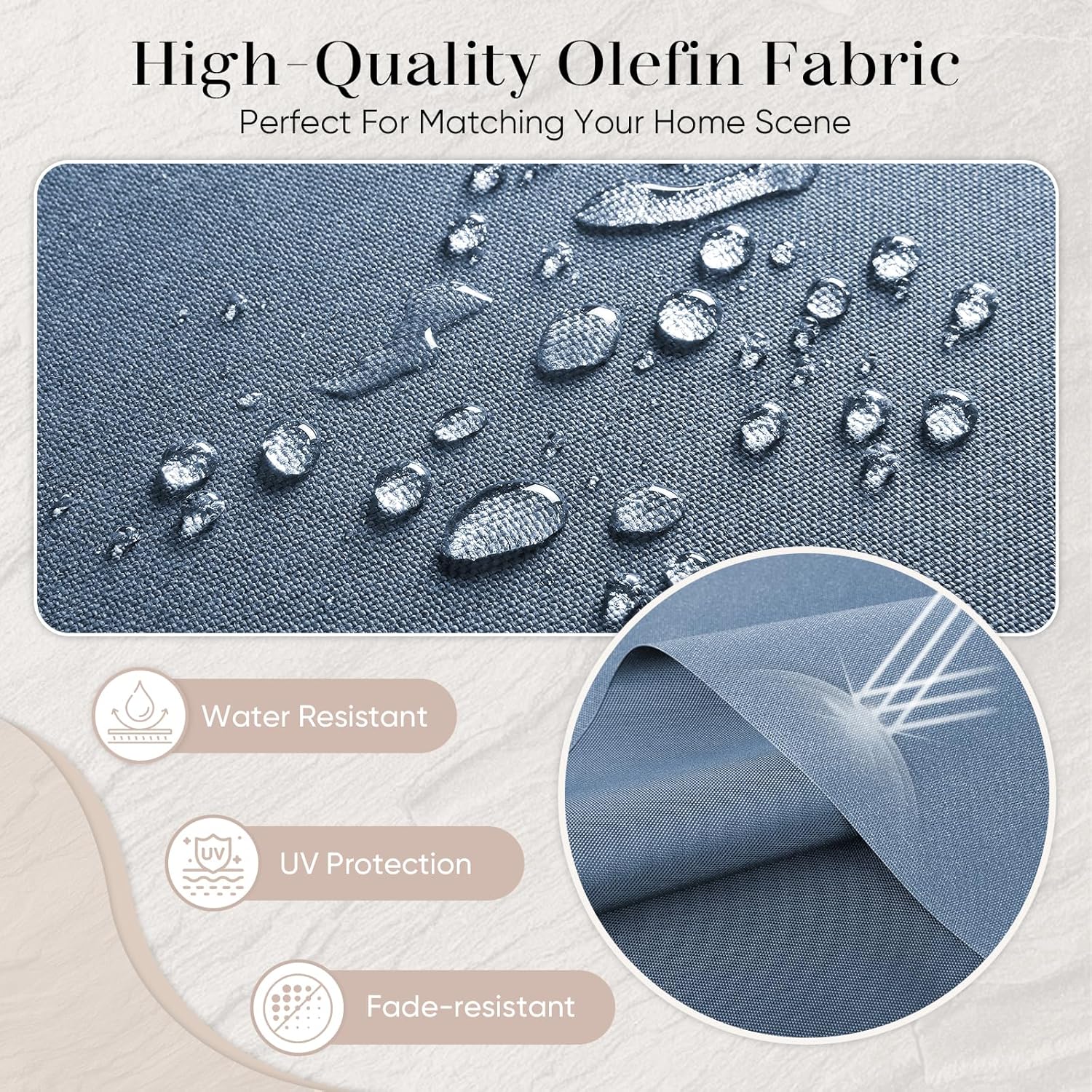 Outdoor Chair Cushions-Patio Chair Cushions Set of 2 with Removable Cover 22 X 25 Inch Outdoor Cushions for Patio Furniture Chair Sofa Couch-Sky Blue