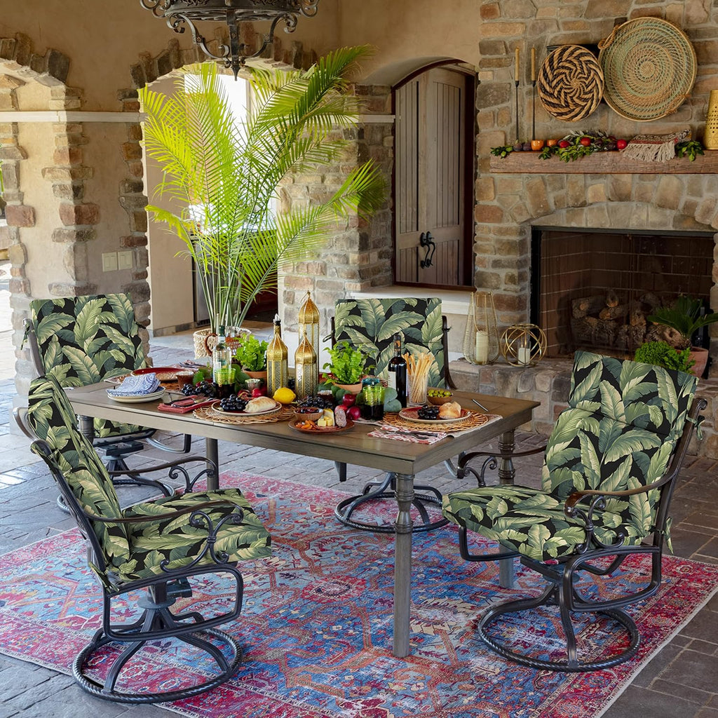 Arden Outdoor Chair Cushion, 21 x 20, Rain-Proof, Fade Resistant 21 x 20, Onyx Cebu