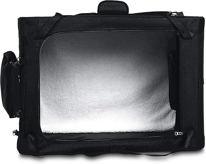 Amazon Basics Folding Portable Soft Pet Dog Crate Carrier Kennel, 36 x 24 x 24 inches, Black