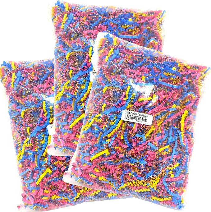 Bonka Bird Toys 1654 Pk3 Crinkle Paper Shred Parrots Conures Amazons Foraging Basket Filler