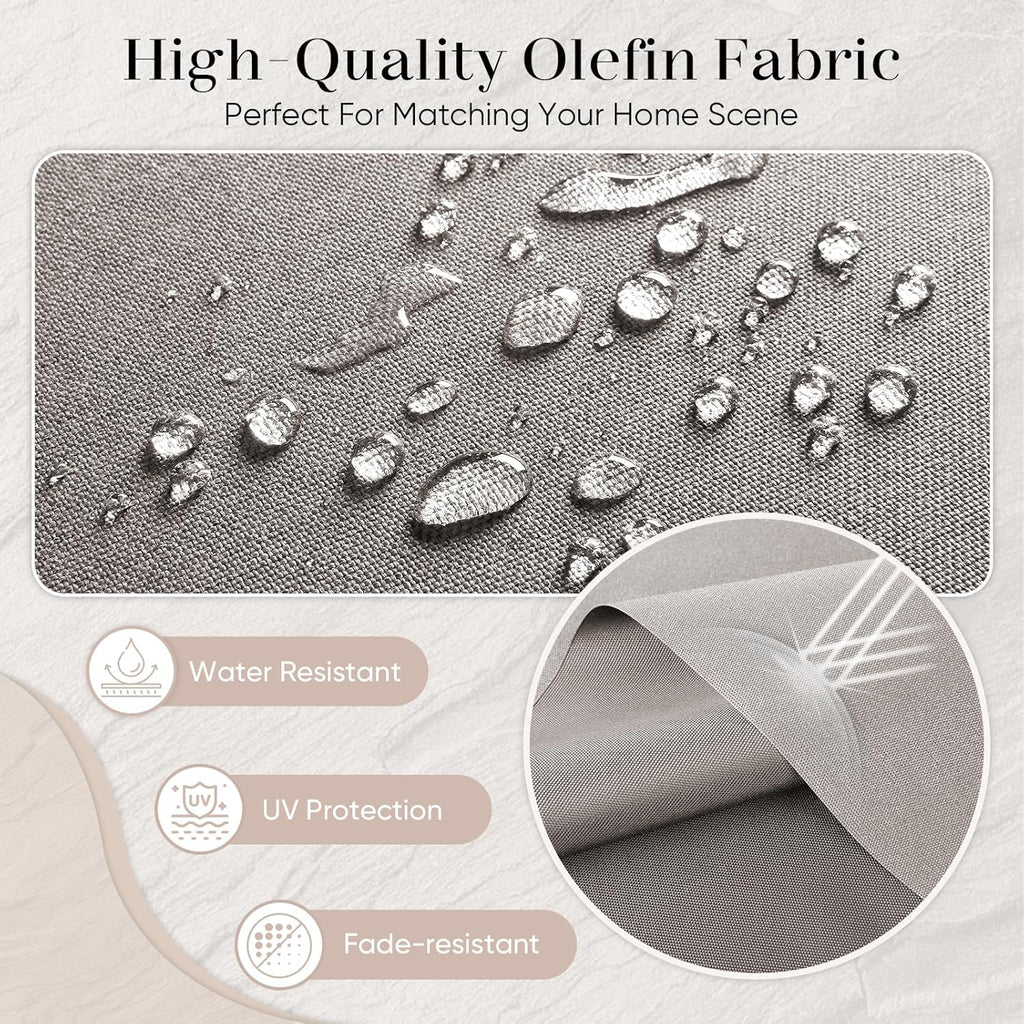 Outdoor Chair Cushions- 22 X 25 Inch High Density Sponge Patio Cushions Deep Seat Patio Furniture Cushions for Chair Sofa Couch-Beige/4 Piece