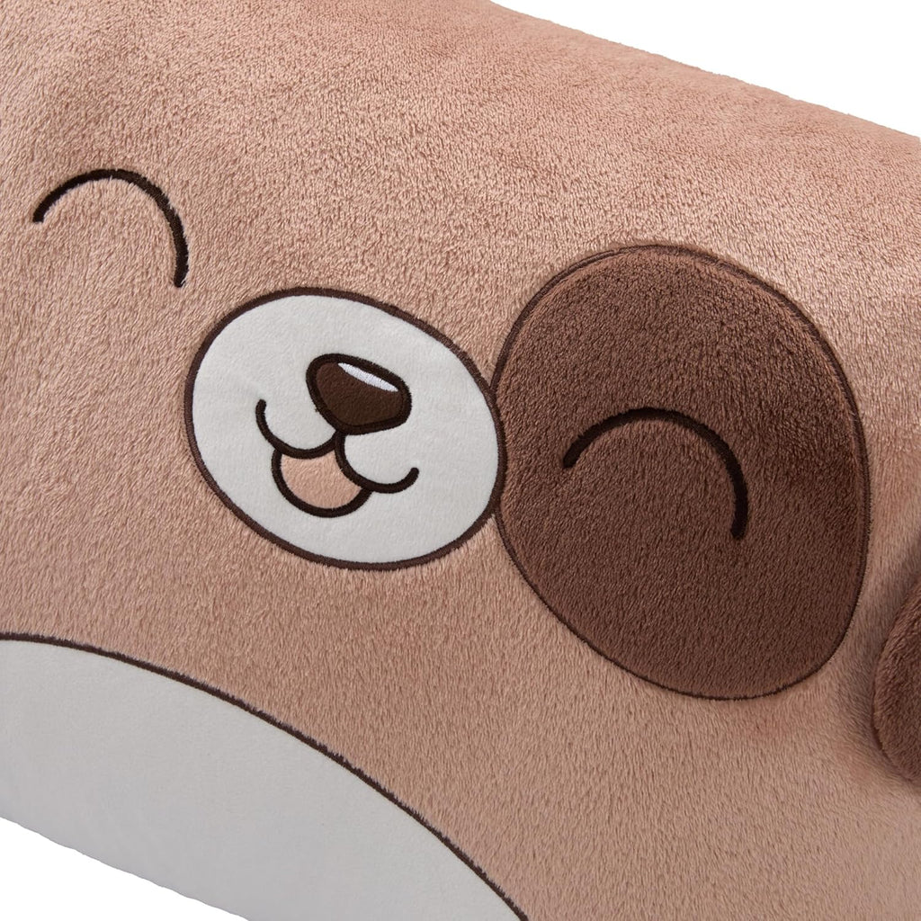 Saint Eve Kids Pillow Pals Fuzzy Pillow Case, Cute Animal Friends Soft Pillow Cover for Kids Beds and Nap Time - Bailey The Dog