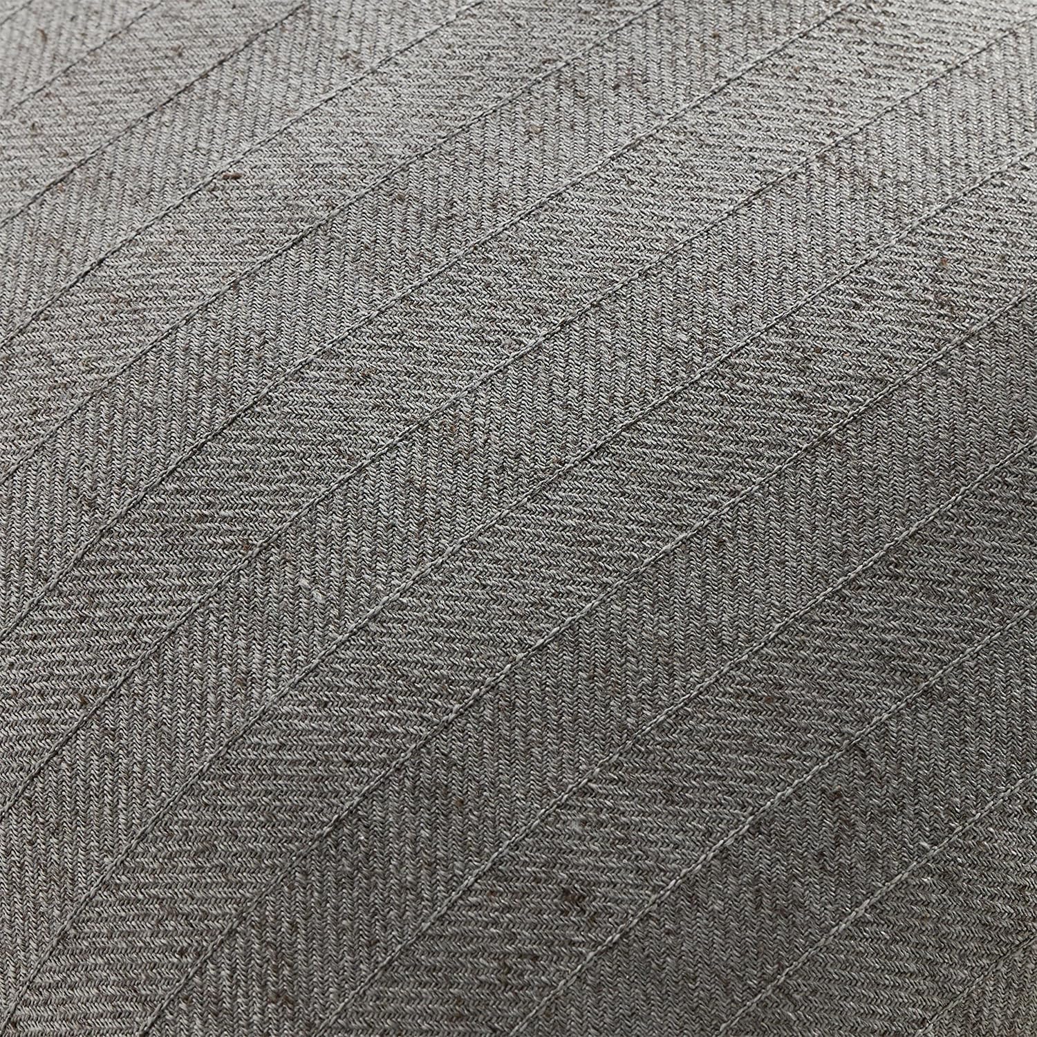 12x20 Linen Pillow Covers Grey Pack of 2 Farmhouse Boho Neutral Accents Striped Textured Rectangular Lumbar Decorative Throw Pillow Cases for Living Room Couch Bed Home Decor