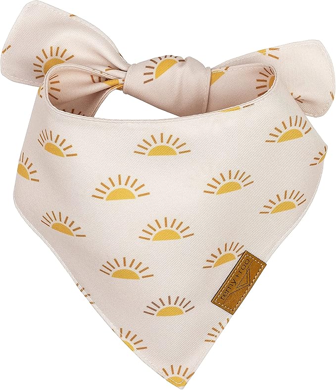 Remy+Roo Small Spring Dog Bandanas - 4 Pack Katherine Set | Premium Durable Adjustable Polyester Fabric Dog Scarfs | Patented Shape Girl Dog Bandana, Trendy Patterns, Floral Dog Bandana