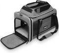 Cat Carrier Top-Expandable 18x11x11, United Delta American Airline Approved Dog Carrier, Soft-Sided Pet Carry Bag Under-Seat in Cabin, Puppy Airplane Travel Crate TSA Plane Kitten Cage Grey