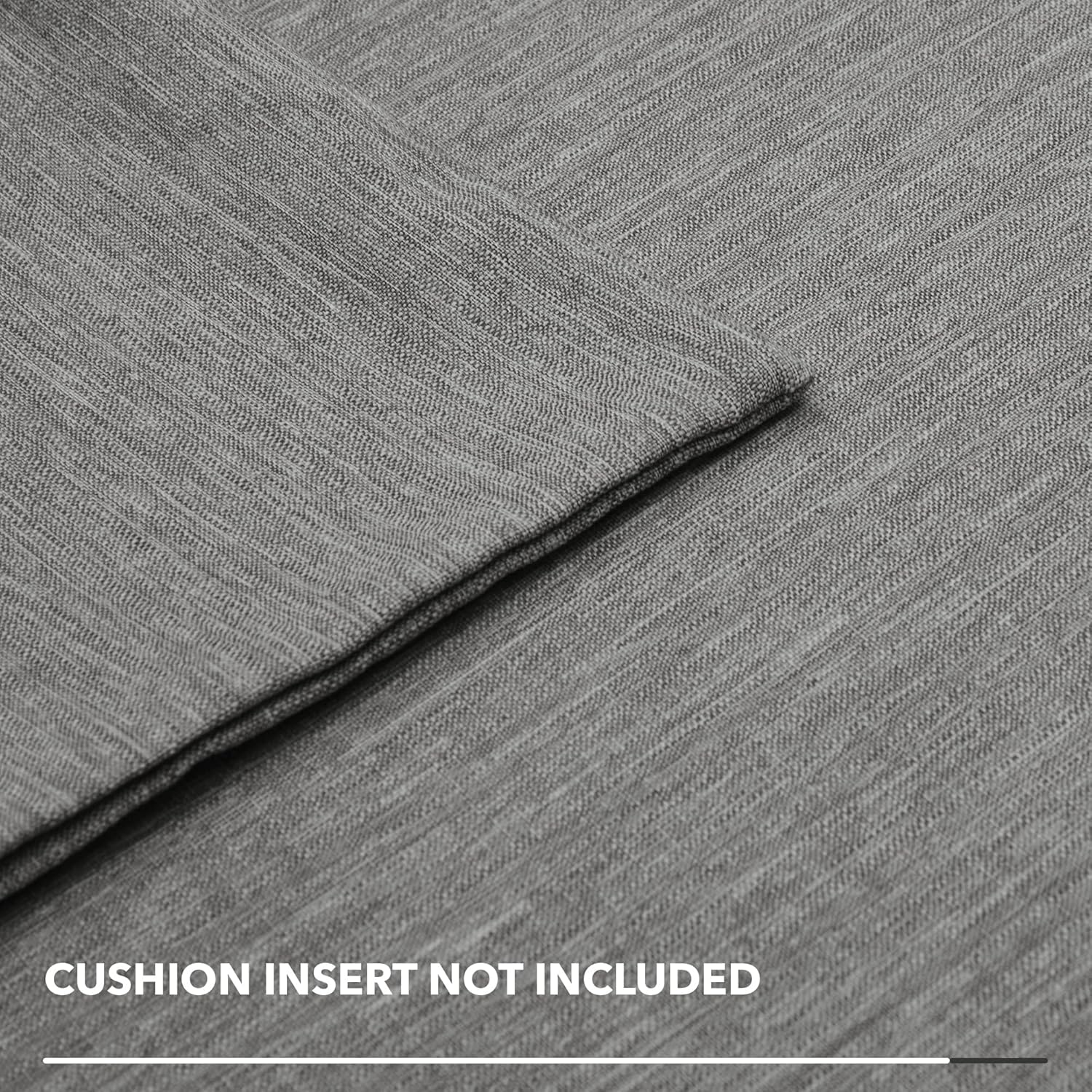 Deconovo Soft Cushion Covers Pillow Covers Faux Linen Pillow Covers with Invisible Zipper for Sofa 18x18 Inch Grey 4 Pcs Case Only No Insert