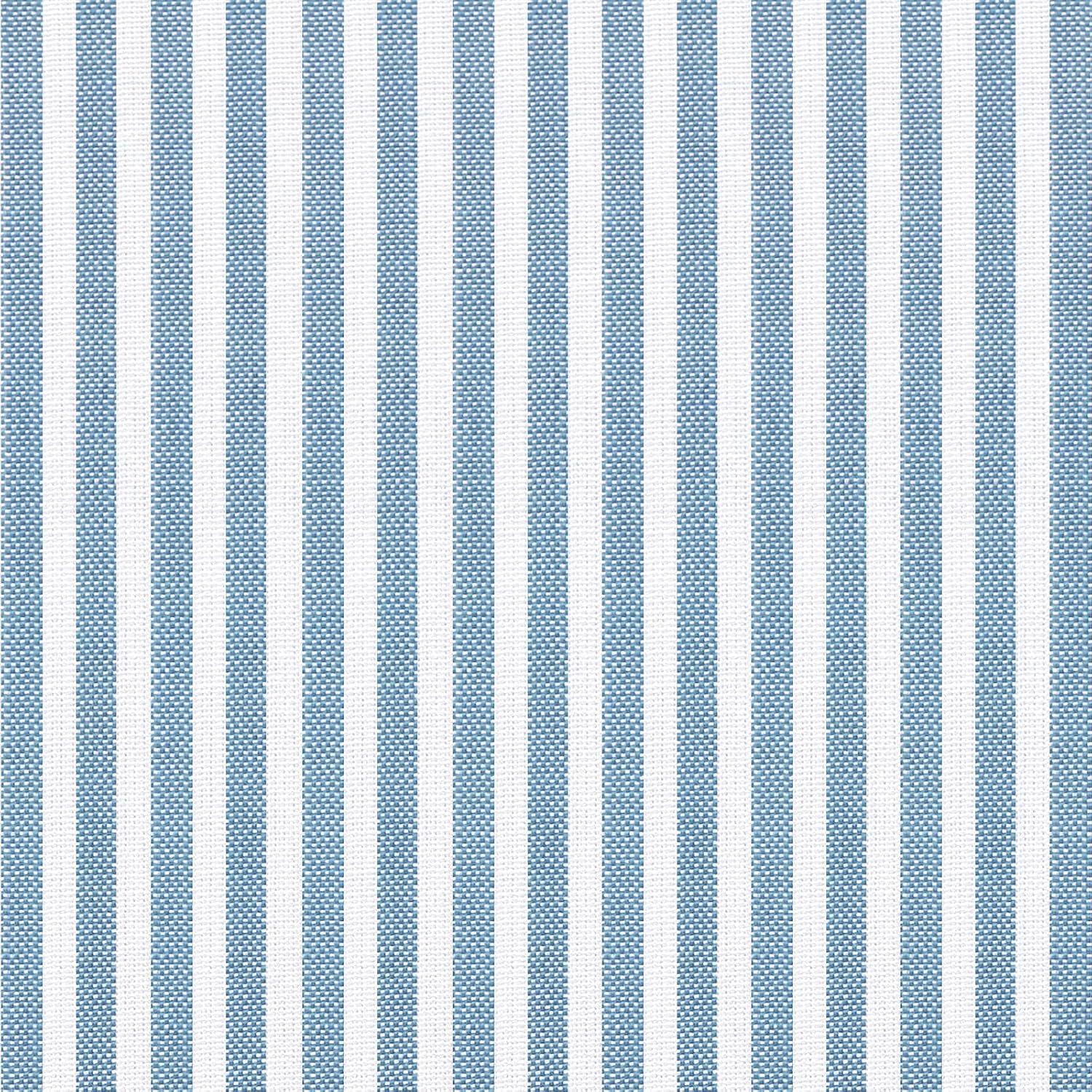 AAAAAcessories D-Shaped Chair Cushions, 2" Thick Dining Chair Pads with Ties and Removable, Machine-Washable Cover, 17" x 16", Set of 6, Pinstripe Blue