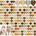 Aliceset 180 Pcs Fall Dog Bandanas Bulk Thanksgiving Bandana for Dog Adjustable Washable Pet Triangle Scarf Cute Kerchief Scarves for Pet Autumn Party Costume Accessories Decorations
