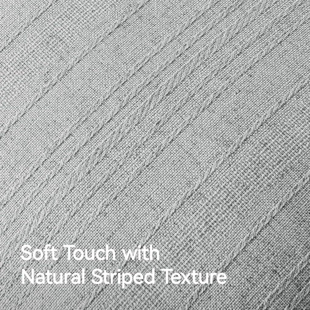 a moment Linen Pillow Covers Set of 2,Boho Farmhouse Throw Pillowcases Neutral Textured Decorative Covers for Couch Sofa,Soft Linen Blend Accent Case Cushion Living Room Home Decor 20"x12"Sky Gray