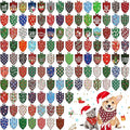 120 Pcs Christmas Dog Bandanas & Scarves - Bulk Adjustable Puppy Bandanas & Pet Handkerchiefs - Washable Holiday Scarf for Small to Large Dogs & Cats